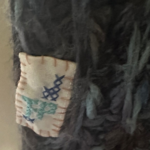 Free People Fairy Tale Forest Colorful Fringe Knit Scarf - Picture 2 of 5